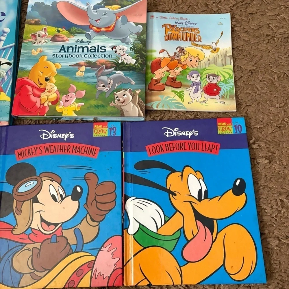 Disney Vintage Kids Book Bundle Lot Collection Babies Bedtime Rescuers Down